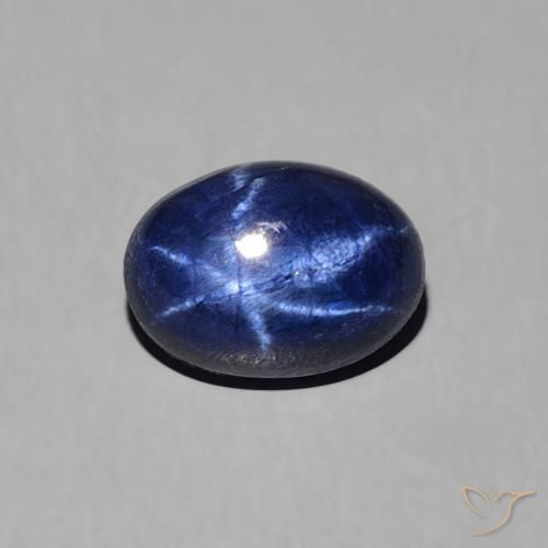 1.5 قيراط بلو ستار سافير ، <cite dir="ltr" lang="en">7.2 x 5.2</cite> ملم قطع بيضاوي من تايلاند, Photo A