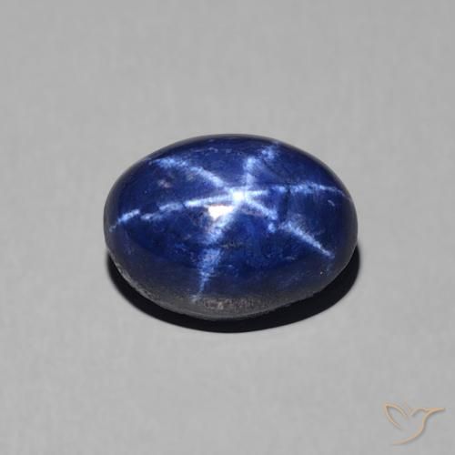 1.52ct Natural Dark Blue Star Sapphire, Oval, Opaque