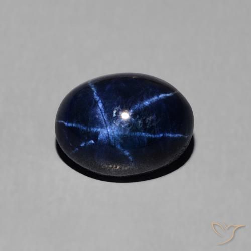 1.68ct Natural Deep Blue Star Sapphire, Oval, Opaque