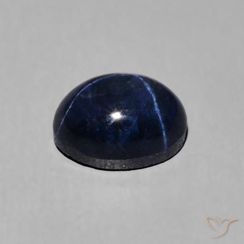 Star Sapphire Gemstone in 7.2 x 5.4 mm Size for Sale, Star Sapphire Stone in Deep Blue Color