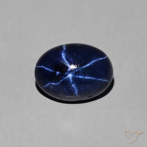 1.36ct Natural Navy Blue Star Sapphire, Oval, Opaque