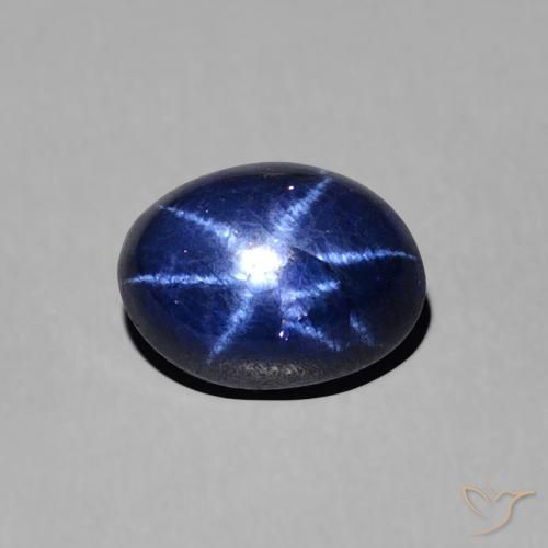 1.95ct Natural Navy Blue Star Sapphire, Oval, Opaque