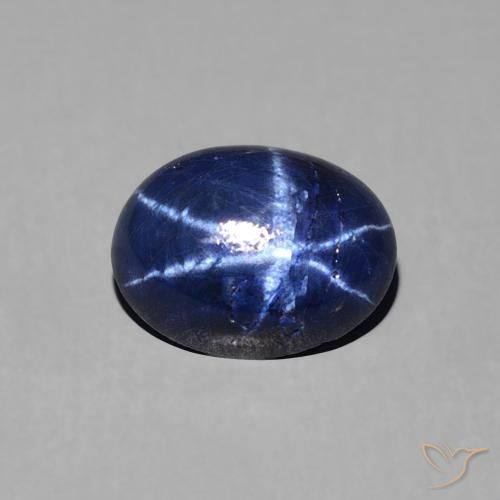 1.63ct Natural Deep Blue Star Sapphire, Oval, Opaque