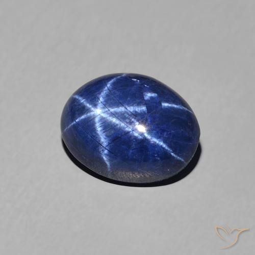 1.89 ct Blue Star Sapphire Stone, Natural Star Sapphire in Oval Cabochon Shape for Sale