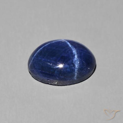 Star Sapphire Gemstone in 8 x 6 mm (calibrated) Size for Sale, Star Sapphire Stone in Deep Blue Color