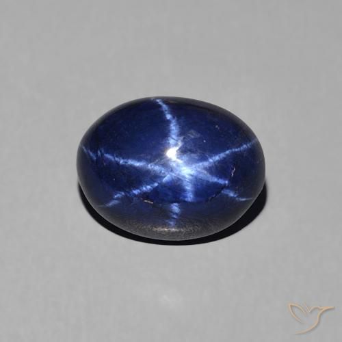 1.88ct Natural Navy Blue Star Sapphire, Oval, Opaque