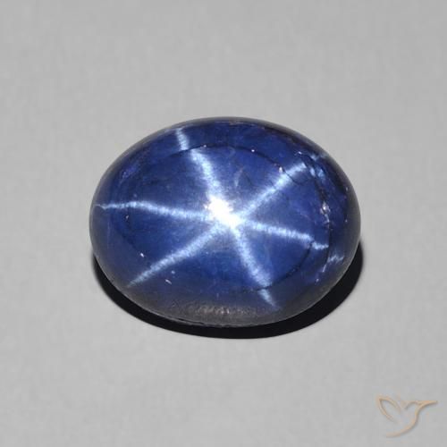 3.05 ct Blue Star Sapphire, 9.1 x 7.1 mm Oval Cut From Thailand, Photo A