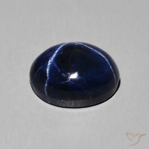 Star Sapphire Gemstone in 9 x 7 mm (calibrated) Size for Sale, Star Sapphire Stone in Deep Blue Color