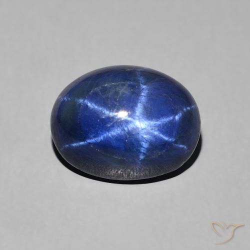2.76ct Natural Navy Blue Star Sapphire, Oval, Opaque