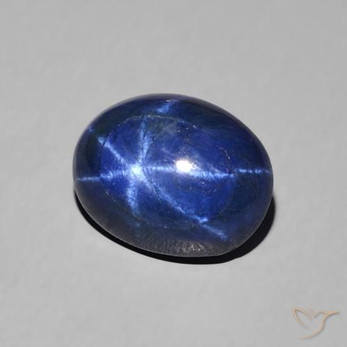 2.76 ct Blue Star Sapphire Stone, Natural Star Sapphire in Oval Cabochon Shape for Sale