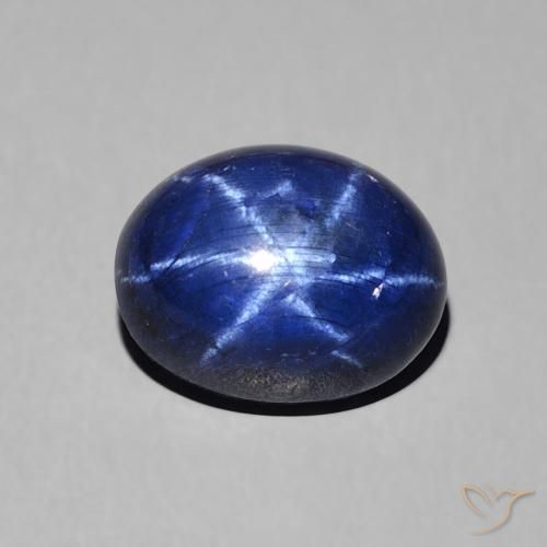 3.65ct Natural Deep Blue Star Sapphire, Oval, Opaque