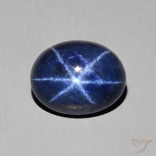 3.46 ct Blue Star Sapphire, 9.2 x 7.1 mm Oval Cut From Thailand, Photo A