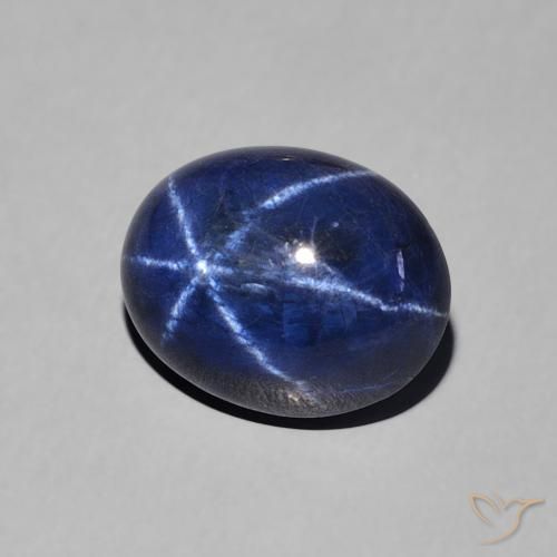 3.39 ct Blue Star Sapphire Stone, Natural Star Sapphire in Oval Cabochon Shape for Sale