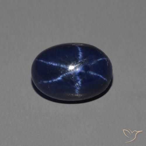 1.76ct Natural Deep Blue Star Sapphire, Oval, Opaque