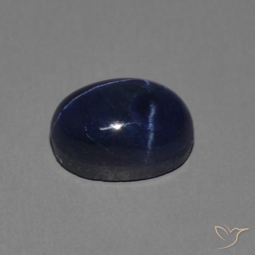 Star Sapphire Gemstone in 7 x 5 mm (calibrated) Size for Sale, Star Sapphire Stone in Deep Blue Color