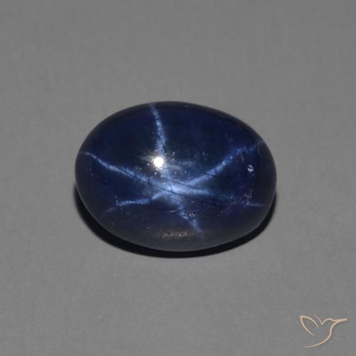 1.79 ct Blue Star Sapphire, 7.2 x 5.3 mm Oval Cut From Thailand, Photo A