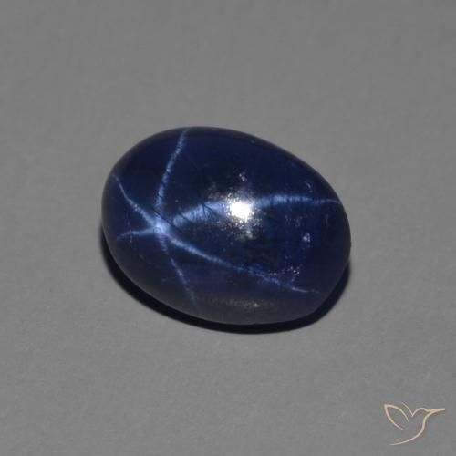 1.79 ct Blue Star Sapphire Stone, Natural Star Sapphire in Oval Cabochon Shape for Sale