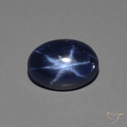 1.39ct Natural Deep Blue Star Sapphire, Oval, Opaque