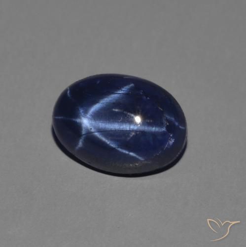 1.39 ct Blue Star Sapphire Stone, Natural Star Sapphire in Oval Cabochon Shape for Sale