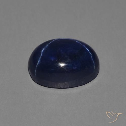 Star Sapphire Gemstone in 7.2 x 5.2 mm Size for Sale, Star Sapphire Stone in Dark Blue Color