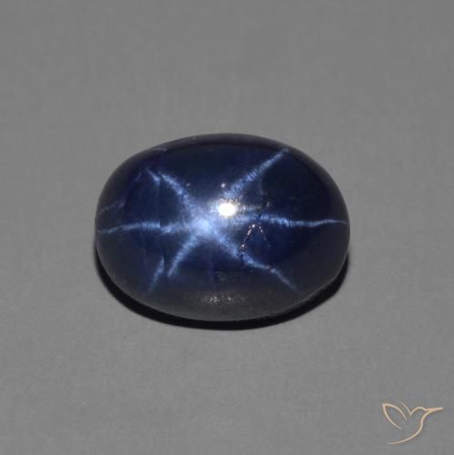 1.77ct Natural Deep Blue Star Sapphire, Oval, Opaque