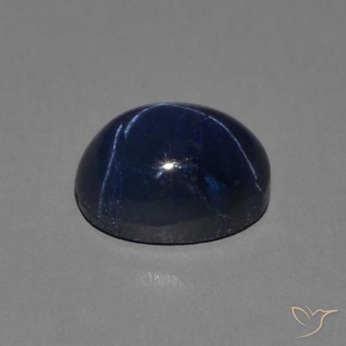 Star Sapphire Gemstone in 7.2 x 5.3 mm Size for Sale, Star Sapphire Stone in Deep Blue Color