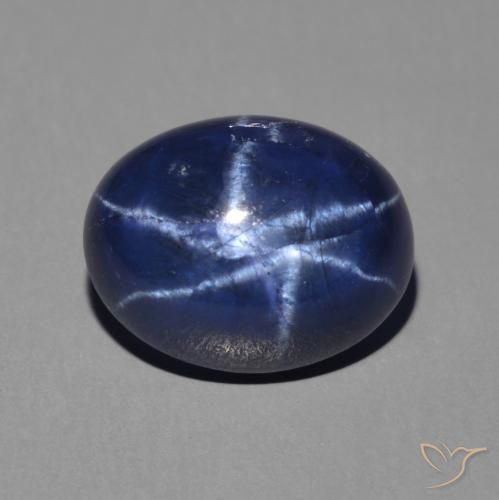 3.06ct Natural Deep Blue Star Sapphire, Oval, Opaque