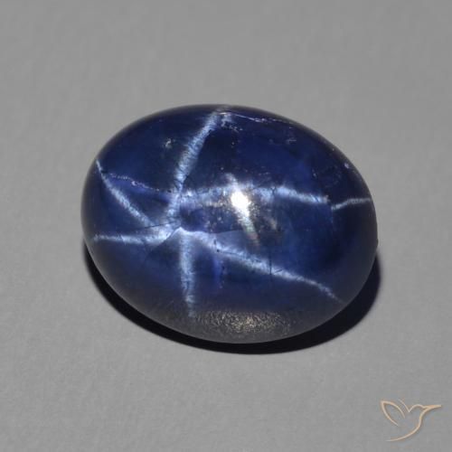 3.06 ct Blue Star Sapphire Stone, Natural Star Sapphire in Oval Cabochon Shape for Sale
