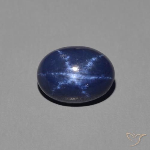 1.4 قيراط بلو ستار سافير ، <cite dir="ltr" lang="en">7 x 5.2</cite> ملم قطع بيضاوي من تايلاند, Photo A