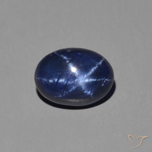 1.47ct Natural Deep Blue Star Sapphire, Oval, Opaque
