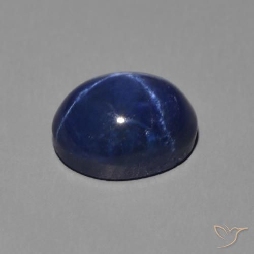 Star Sapphire Gemstone in 8 x 6 mm (calibrated) Size for Sale, Star Sapphire Stone in Deep Blue Color