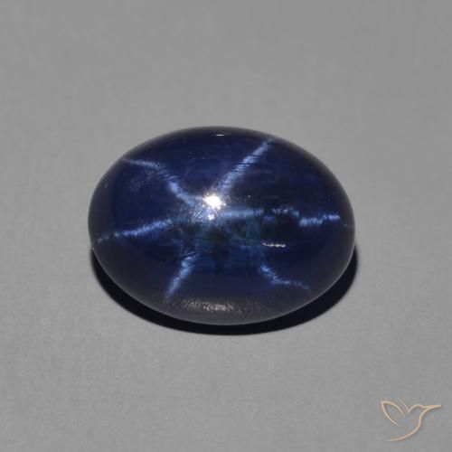 2.35 قيراط بلو ستار سافير ، <cite dir="ltr" lang="en">8.2 x 6.1</cite> ملم قطع بيضاوي من تايلاند, Photo A