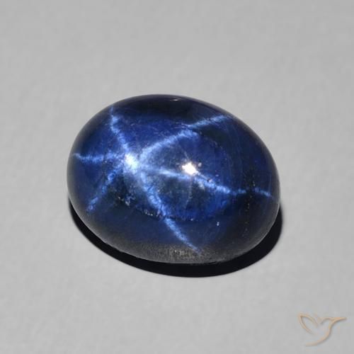 3.22 ct Blue Star Sapphire Stone, Natural Star Sapphire in Oval Cabochon Shape for Sale