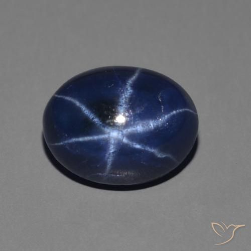 3.58 ct Blue Star Sapphire, 9.2 x 7 mm Oval Cut From Thailand, Photo A