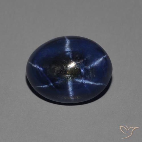2.89ct Natural Dark Blue Star Sapphire, Oval, Opaque