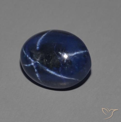 2.89 ct Blue Star Sapphire Stone, Natural Star Sapphire in Oval Cabochon Shape for Sale