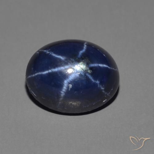 3.60ct Natural Navy Blue Star Sapphire, Oval, Opaque