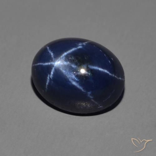 3.60 ct Blue Star Sapphire Stone, Natural Star Sapphire in Oval Cabochon Shape for Sale