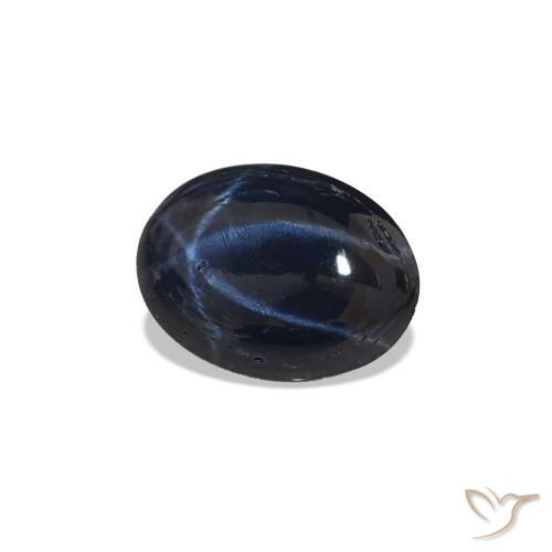 1.40 ct Blue Star Sapphire Stone, Natural Star Sapphire in Oval Cabochon Shape for Sale