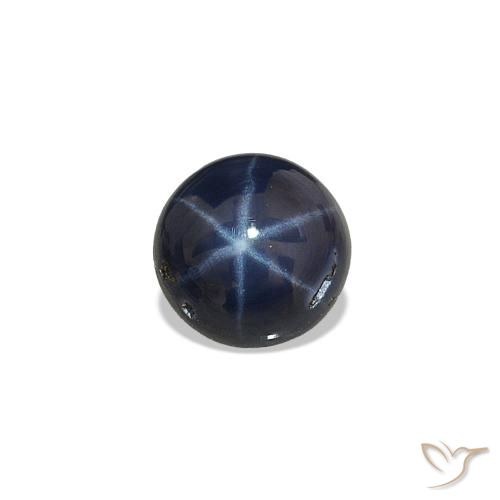 0.53 ct Blue Star Sapphire Gemstone, Star Sapphire Gem in Round Cabochon Shape for Sale.