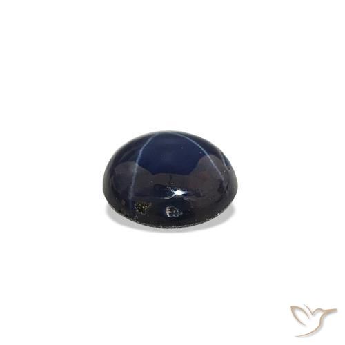 Star Sapphire Gemstone in 5 mm (calibrated) Size for Sale, Star Sapphire Stone in Deep Navy Blue Color