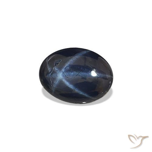 1.36 ct Blue Star Sapphire Stone, Natural Star Sapphire in Oval Cabochon Shape for Sale