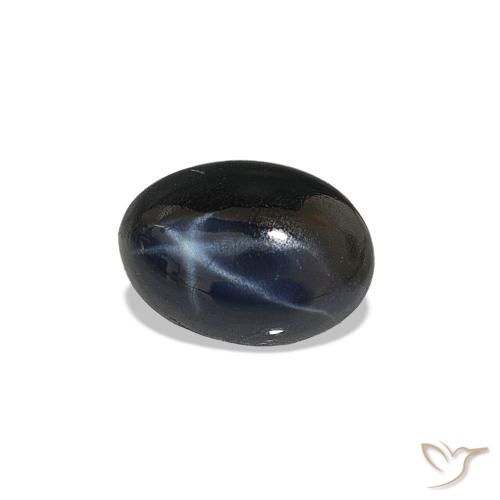 1.85 ct Blue Star Sapphire Stone, Natural Star Sapphire in Oval Cabochon Shape for Sale