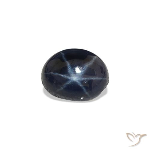 0.68 ct Blue Star Sapphire Gemstone, Star Sapphire Gem in Oval Cabochon Shape for Sale.