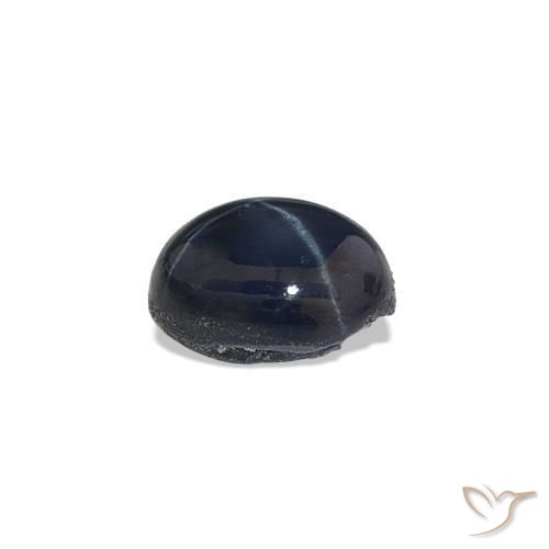Star Sapphire Gemstone in 5.2 x 4.2 mm Size for Sale, Star Sapphire Stone in Night Blue Color