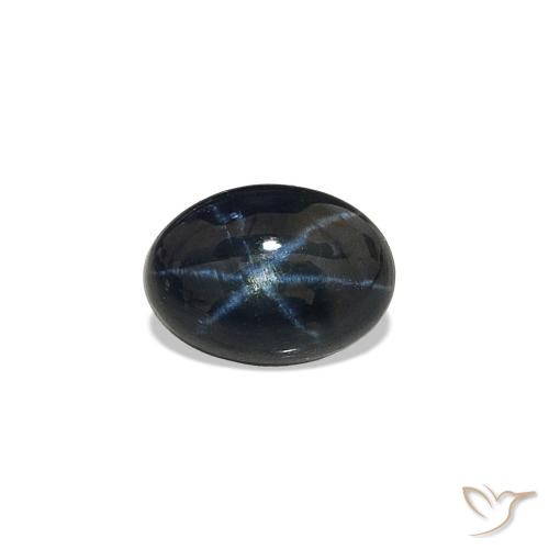 0.81 ct Blue Star Sapphire Gemstone, Star Sapphire Gem in Oval Cabochon Shape for Sale.