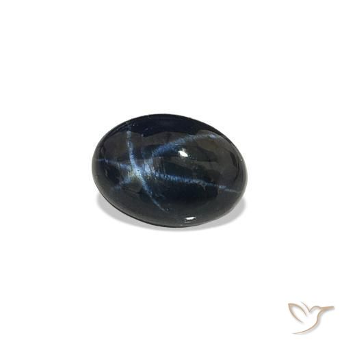 0.81 ct Blue Star Sapphire Stone, Natural Star Sapphire in Oval Cabochon Shape for Sale