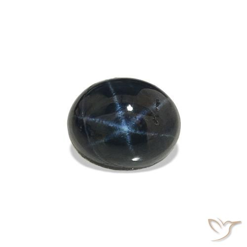 0.90 ct Blue Star Sapphire Gemstone, Star Sapphire Gem in Oval Cabochon Shape for Sale.