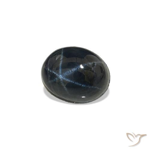 0.90 ct Blue Star Sapphire Stone, Natural Star Sapphire in Oval Cabochon Shape for Sale