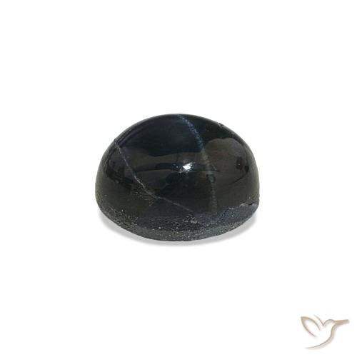 Star Sapphire Gemstone in 5.3 x 4.3 mm Size for Sale, Star Sapphire Stone in Night Blue Color